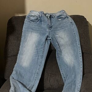 SHEIN Women's Light Blue Straight Leg Jeans